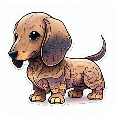 Premium AI Image | Kawaii Dachshund dog character anime