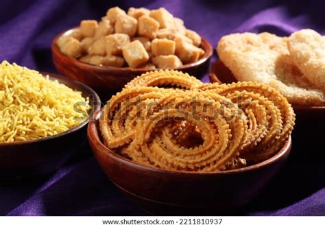 Indian Maharashtrian Popular Snacks Sweet Dipawali Stock Photo ...