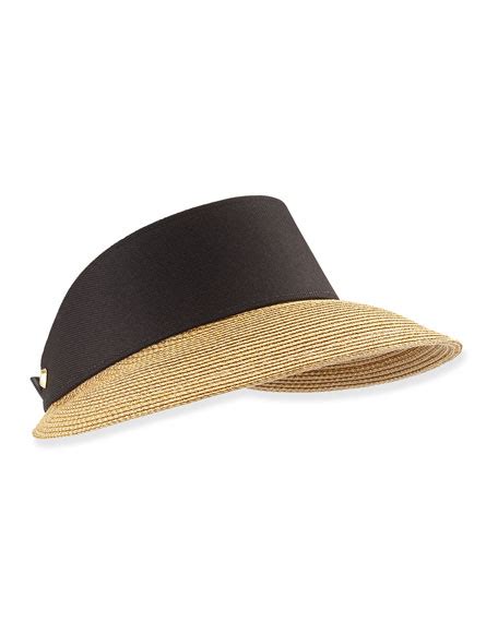 Eric Javits Champ Squishee Visor Natural Black