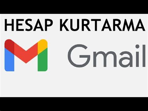 Gmail Hesap Kurtarma Nas L Yap L R Youtube