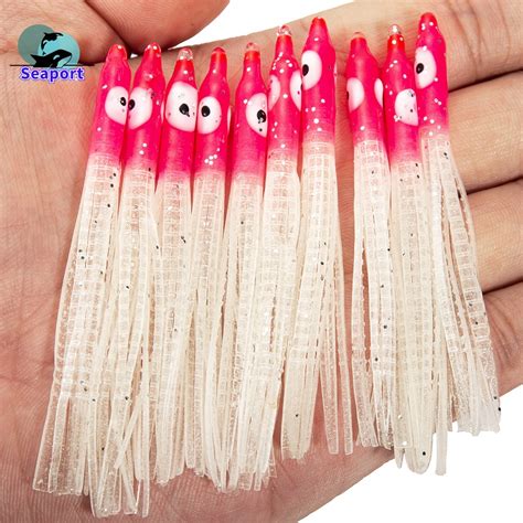 Luminous Squid Skirt Fishing Lure Octopus Trolling Bait Tuna 2 3inch