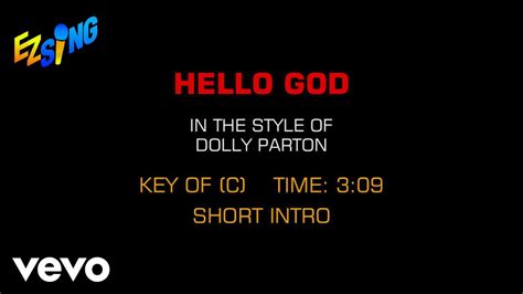 Dolly Parton Hello God Karaoke Youtube