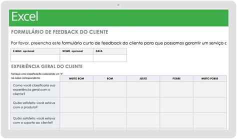 Modelos De Formul Rio De Feedback Gratuitos Smartsheet Sexiz Pix