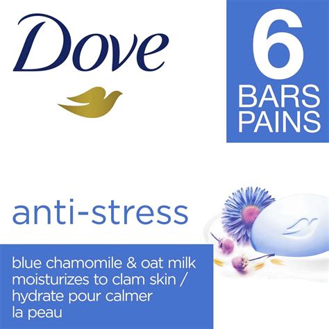 Dove Anti Stress Beauty Bar With Blue Chamomile And Oat Milk Scent