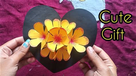 Paper Flowers Diy Pop Up Card Flower 3d Paper Flower Valentine S Day