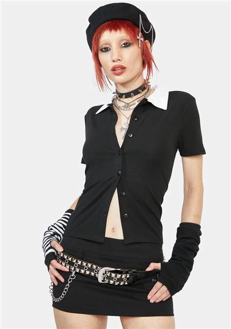 Black Friday Goth Collar Top Dolls Kill