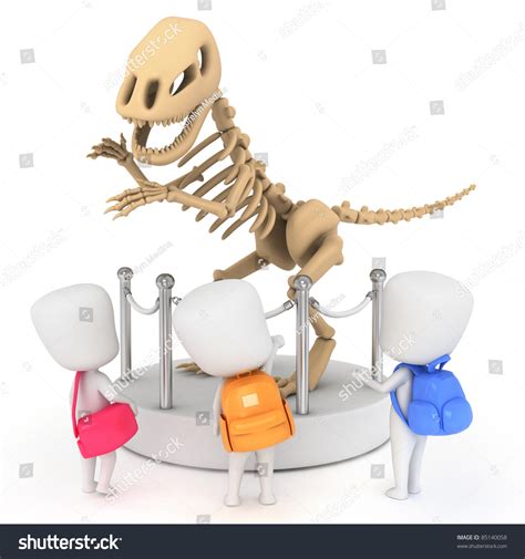 3d Illustration Kids Looking Museum Display Stock Illustration 85140058 | Shutterstock