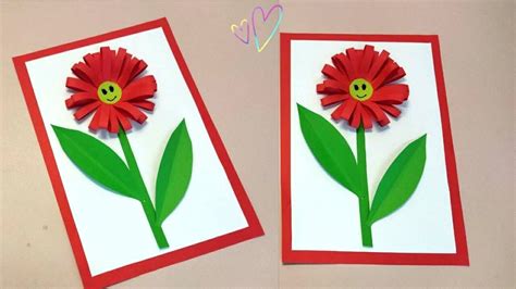 Diy Paper Craft Red Flower Paper Craft For Kids Diy Kraf Kertas