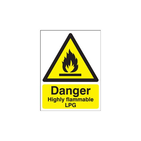 Danger Highly Flammable Lpg Signs Flammable Lpg Signs