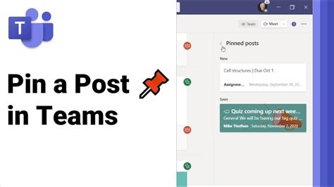 How To Pin A Post In Microsoft Teams Youtube