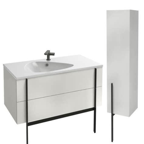 Meuble Lavabo Simple Vasque 100 Cm JACOB DELAFON Nouvelle Vague Blanc