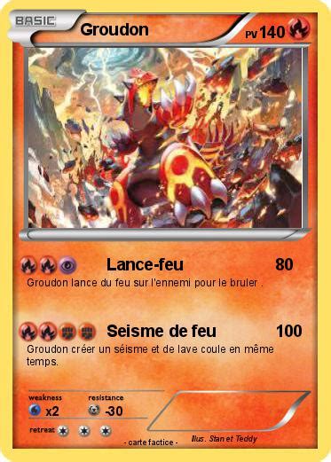 Pokémon Groudon 4685 4685 Lance feu Ma carte Pokémon