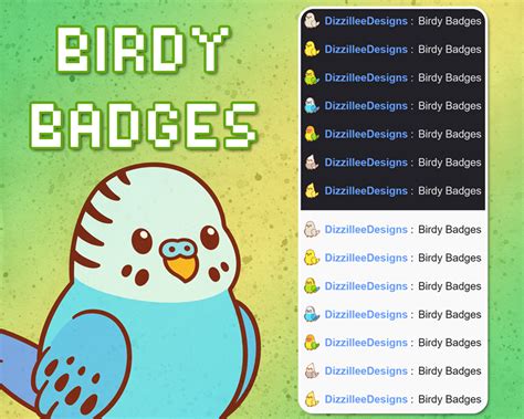 Bird Twitch Badges Dizzillee S Ko Fi Shop Ko Fi Where Creators