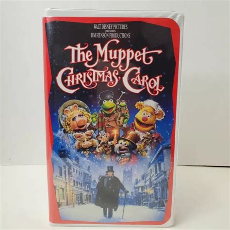 WALT DISNEY THE Muppet Christmas Carol Clamshell VHS Jim Henson Tested