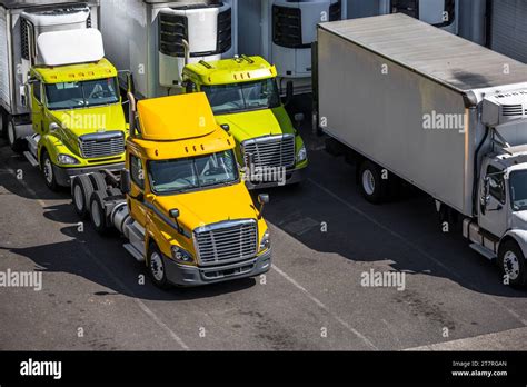 Industrial Local Hauler Carriers Different Big Rig Semi Trucks Tractors