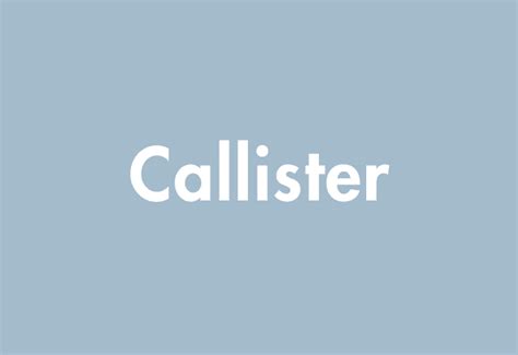 callister meaning  origin