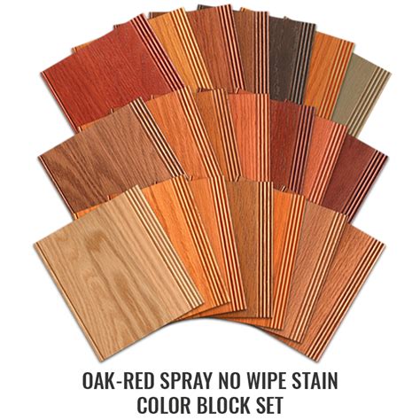 Oak Red Spray No Wipe Stains Color Block Set Walzcraft