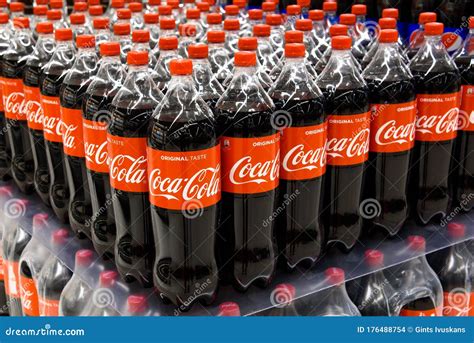 Palette Of Coca Cola Plastic Bottles Editorial Stock Image Image Of