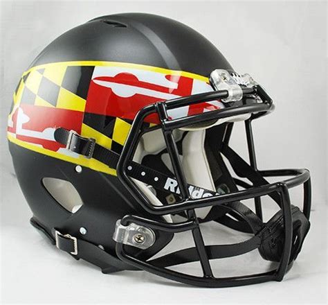 Maryland Terrapins Riddell Authentic Speed Helmet Black Football