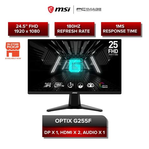 Msi Optix G F Ms Hz Fhd Rapid Ips Esport Gaming Monitor