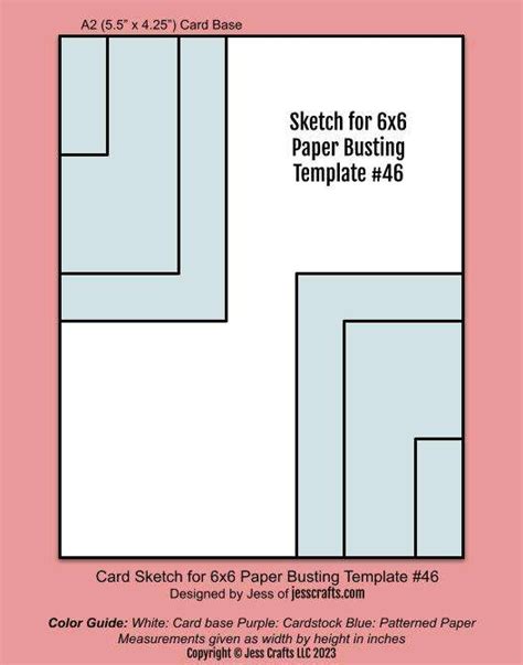 6x6 Paper Busting Template 46 Featuring Sunny Studio Jess Crafts