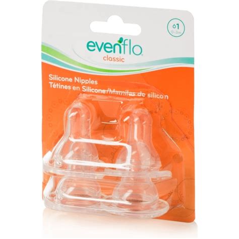 Evenflo 4 Pack Classic Silicone Nipple