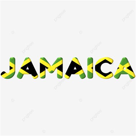 Jamaica Country Text And Flag Text Effects Flag Jamaica Png