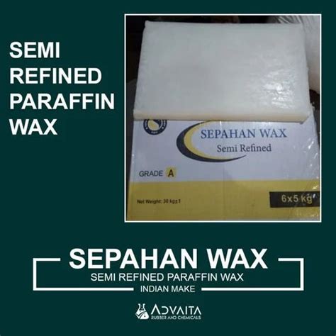 Plastic Auxiliary Agents Sepahan Semi Refined Paraffin Wax For Candle