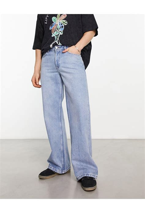 Asos Wide Flare Jeans In Blue For Men Lyst