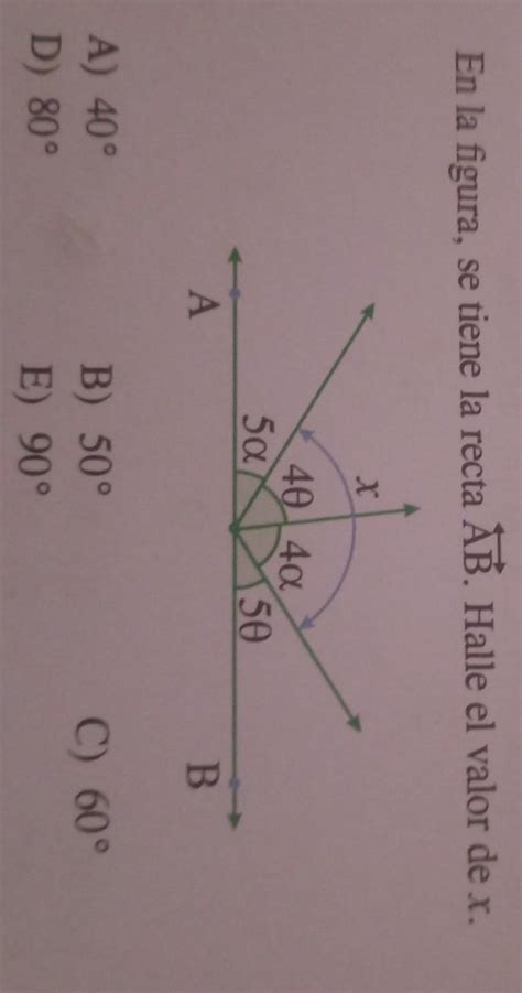 En La Figura Se Tiene La Recta Ab Halle El Valor De X Ayuda