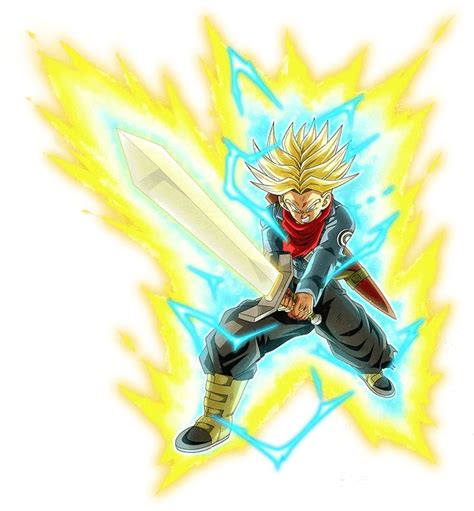 Future Trunks Ssj2 Render 3 Dokkan Battle By Maxiuchiha22