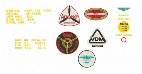 Airscale Propeller Logos 1 32 AS32PROP Decals Transfers