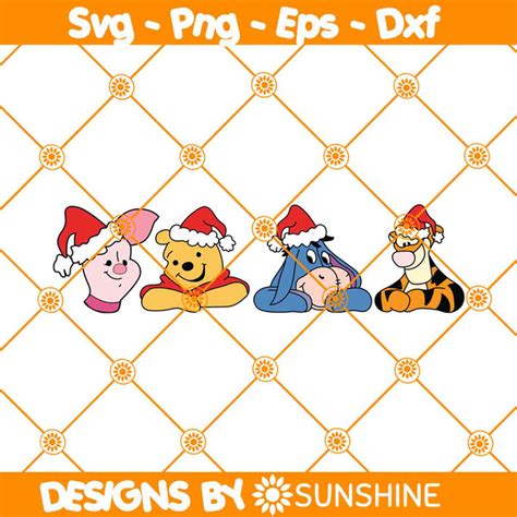 Pooh And Friends Christmas Svg Christmas 2022 Svg Winnie T Inspire