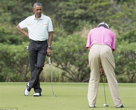 Malaysian Pm Plays Golf With President Obama As Flooding Forces Over