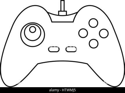 One Joystick Icon Outline Style Stock Vector Image Art Alamy