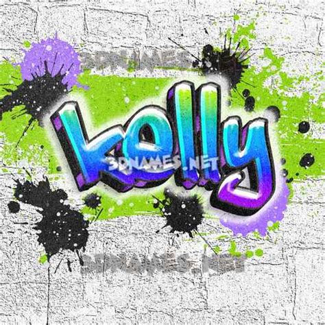 Preview Of Graffiti Grunge 3d Name For Kelly