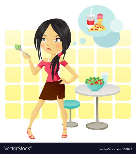 Diet Girl Royalty Free Vector Image Vectorstock