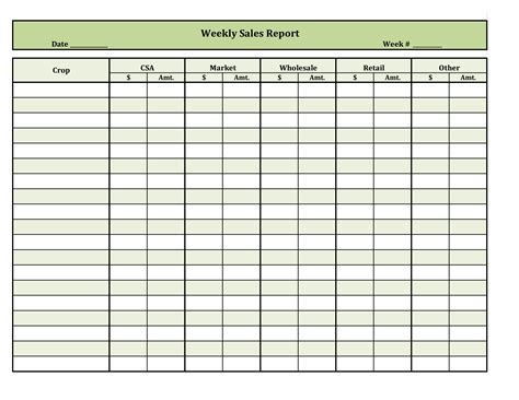 Weekly Retail Sales Report Template | Easily Create Your Sales Report