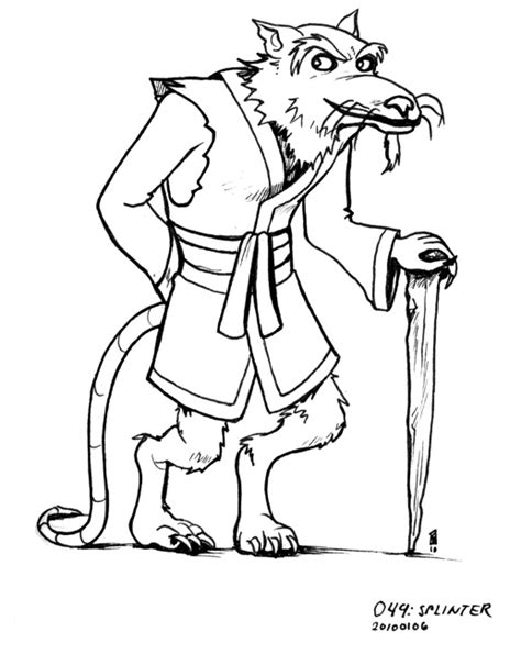 Master Splinter Coloring Pages at GetColorings.com | Free printable ...