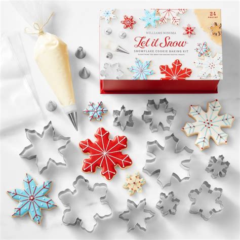 Williams Sonoma Let It Snow Snowflake Cookie Cutter Set 24 Piece Williams Sonoma Ca