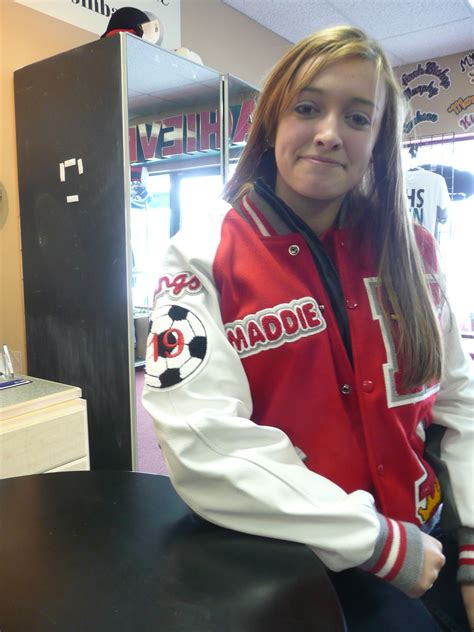 Girls Red Varsity Jacket Kings Soccer Varsity Jacket Letterman