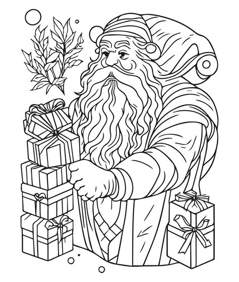 Santa Claus coloring page. Christmas coloring page. Santa clause ...