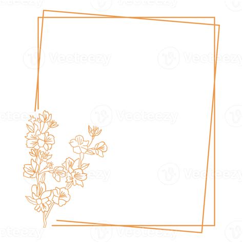 Moldura Floral Minimalista 11459215 Png