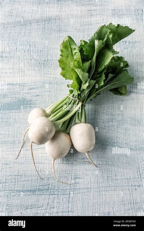 Fresh Turnips With Leaves Stock Photo Alamy