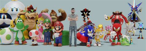 Mario and Sonic Characters Background by DigitalBast on DeviantArt