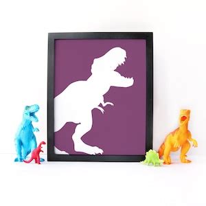 Girl Dinosaur Wall Art, Dinosaur Decor for Girls, Dino Prints for Kids ...