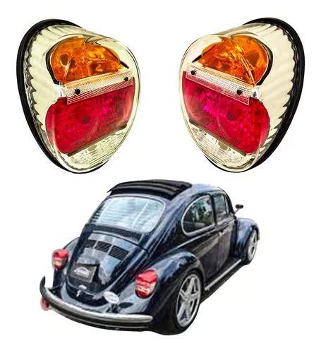 Par Calaveras Cristal Vw Sedan Vocho Transparente