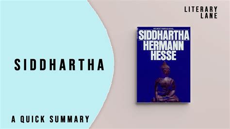 SIDDHARTHA By Hermann Hesse A Quick Summary YouTube