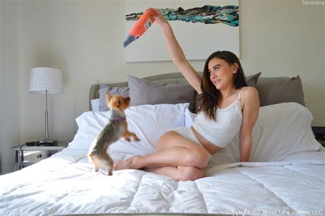 Horny Babe Veronica Shows Her Trimmed Pussy Up Close While Masturbating CoedCherry