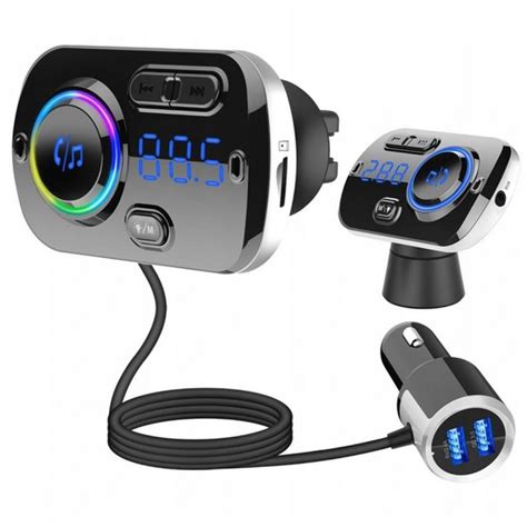 TRANSMITER BLUETOOTH FM SAMOCHODOWY SZYBKA ŁADOWARKA 2x USB AUX Sklep